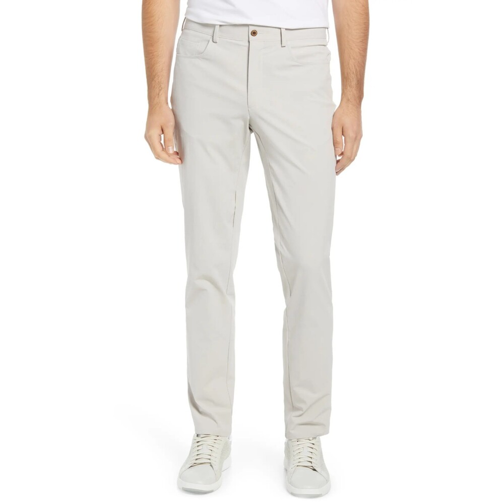 Samuelsohn Elite Tech 5-Pocket Pant Mens 38 Regular Waterproof Stone Gray B70